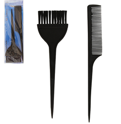 KIT TINTURA PARA CABELO COM PINCEL + PENTE PRETO WESTERN 3888 - comprar online