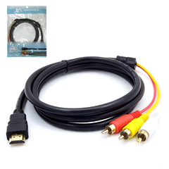 CABO HDMI X 3RCA MACHO MAXMIDIA PRETO 1,5M MAX-52606-24 MAXMIDIA - comprar online