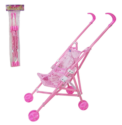 CARRINHO DE PLASTICO PARA BONECA DOBRAVEL ESTAMPADO BEAUTIFUL PRAM 46,5X43X18CM 20 COMERCIAL BA16852 - comprar online