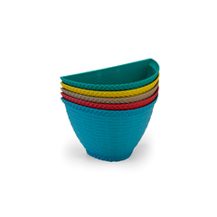 VASO DE PAREDE RATTAN 800ML 17X11X10CM DE PLASTICO INJEPLASTEC