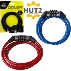 CADEADO TRAVA DE BICICLETA / MOTO COM SEGREDO 100CMX8MM HUTZ CB2345 - comprar online