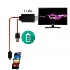 CABO ADAPTADOR DE CELULAR V8 HDMI PARA TV HDTV TRANSMISSOR S3 S4 S5 E NOTE 2 E NOTE 3 - VEM QUE TEM VARIEDADES BAZAR E PRESENTES