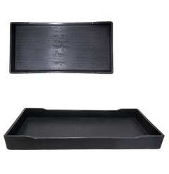 BANDEJA DE PLASTICO RETANGULAR BLACK 20,5X10,5CM FU XING BA4329