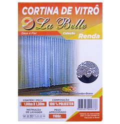CORTINA DE VITRO / JANELA DE RENDA PARA COZINHA 180X130CM - LA BELLE