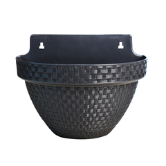 VASO DE PAREDE MEIA LUA RATTAN PRETO 3L ARQPLAST 25818 na internet