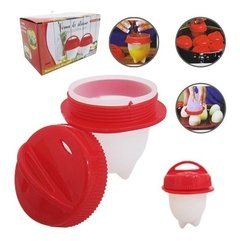 FORMAS DE SILICONE PARA COZINHAR OVOS COM TAMPA 75ML CADA KIT COM 2 PECAS - FU XING