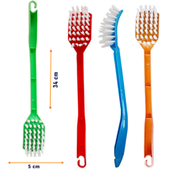 ESCOVA MULTIUSO RETANGULAR CABO PLASTICO COLORS 34X4,5CM SPIDER IMPORT SS7980 - comprar online