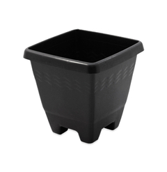 VASO QUADRADO PRETO MEDIO 6,3L 23X23X22CM DE PLASTICO PLASNEW 19 - VEM QUE TEM VARIEDADES BAZAR E PRESENTES