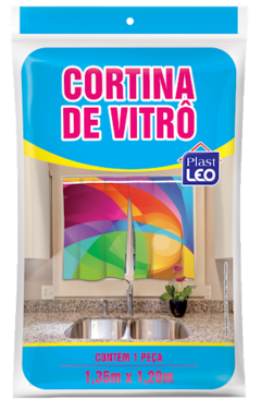 CORTINA PARA VITRÔ DE PLASTICO ESTAMPA SORTIDAS 135X120CM - PLAST LEO 915