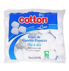 ALGODAO BOLA 40G BRANCO / COLORIDO COTTON LINE- HIGIE TOP