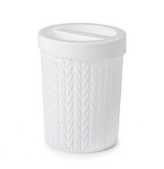 PORTA COTONETE DE PLASTICO REDONDO RATTAN TRAMA COLORS 390ML 10,3X8,3CM DE Ø PLASUTIL - comprar online