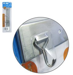 CABIDE / GANCHO DE INOX RETANGULAR COM 4 GANCHOS 23X3,5CM COSY COS0251