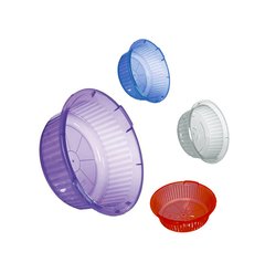 BACIA DE PLASTICO REDONDA CANELADA TRANSCOLOR 2,5L 8,5X25CM DE Ø ERCA 332