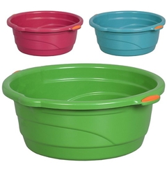 BACIA DE PLASTICO REDONDA COLORS COM ALCA 9L 12,1X36,6CM DE Ø RISCHIOTO  9020