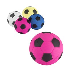 BOLA / BOLINHA DE BORRACHA MACICA PARA CACHORRO MODELO FUTEBOL COLORS WESTERN PET-422