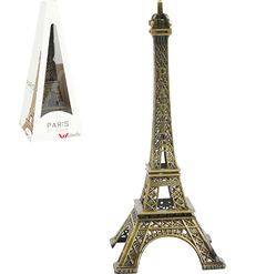 ENFEITE TORRE EIFFEL DE METAL 13X5,5CM WELLMIX