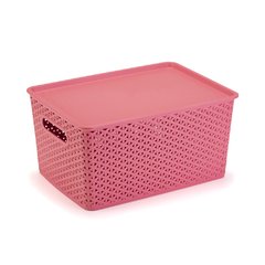 CAIXA ORGANIZADOR DE PLASTICO RATTAN GRANDE COLORS COM TAMPA E ALCA PLASNORTHON - comprar online