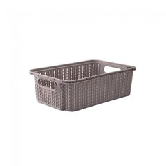 CESTA / CESTINHA ORGANIZADOR RETANGULAR DE PLASTICO TRAMA EMPILHAVEL 2,1L 26,5X16,5X7,9CM PLASUTIL 13976 / 8655 / 9366 /1751 na internet