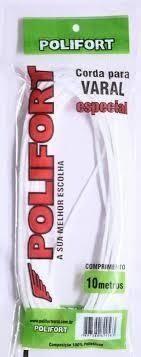 CORDAL DE NYLON PARA VARAL 10 MT BRANCO POLIFORT