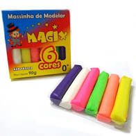 MASSINHA DE MODELAR 6 CORES 90 GR MAGIX