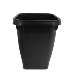 VASO QUADRADO COLUNA PRETO 8L 28,5X20,5CM DE PLASTICO ERCA 2301