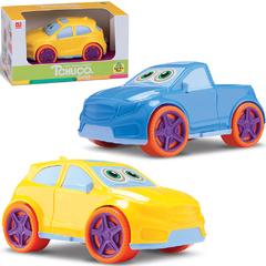 CARRO TCHUCO BABY CARS RODA LIVRE COLORS 16X9X7CM 0022 SAMBA TOYS