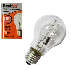 LAMPADA BULBO C CLASS HALOGENA CLARA A55 70W 127V BESTFER BFH1294