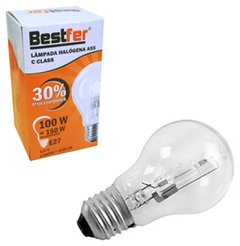 LAMPADA BULBO C CLASS HALOGENA CLARA A55 100W 127V BESTFER BFH1527