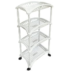 FRUTEIRA DE PISO / ORGANIZADOR DE PLASTICO RETANGULAR 4 ANDARES C/ RODIZIO 89,5X40,5X28,5CM ARQPLAST - comprar online