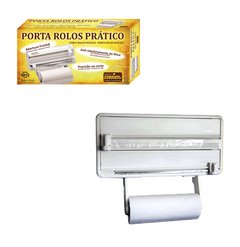 SUPORTE TRIPLO DE PLASTICO PARA ROLO DE ALUMINIO/PLASTICO/PAPEL TOALHA COBRIREL