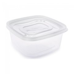 POTE PLASTICO QUADRADO 1,1 L CLIC PLASUTIL 2765