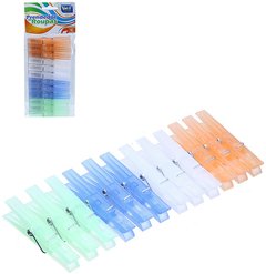 PRENDEDOR DE ROUPA DE PLASTICO COLORS KIT COM 12 PECAS WELLMIX WX4711