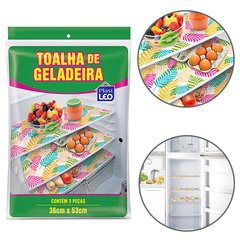 TOALHA PARA GELADEIRA DE PLASTICO ESTAMPA SORTIDAS 53X36CM KIT COM 3 PECAS - PASTLEO