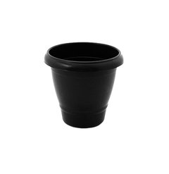 VASO REDONDO PRETO GRANDE 21,5L 32X40CM DE Ø DE PLASTICO PLASNEW 99