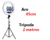 Aro de Luz 45cm - Blanco - Trípode 2m - Con 3 Soportes Para Celular