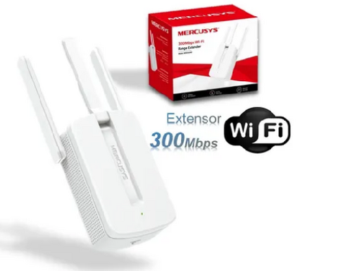 Repetidor Wifi Extensor Mercusys 3 Antenas 300mbps