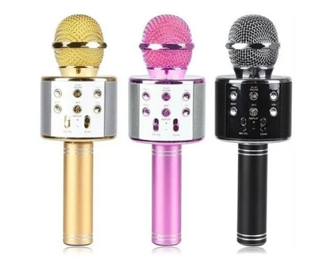 Microfono Karaoke Bluetooth Inalambrico Parlante Recargable Color Rosa