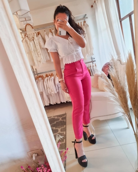 Pantalon de bengalina rosa sale