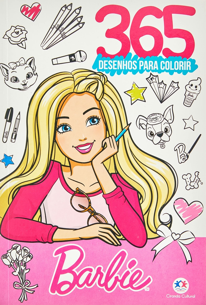 Desenhos de colorir-(3 giz de cera)Barbie