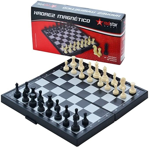 Tabuleiro Xadrez Dobrável Magnético 19x19cm - Art Game em Promoção