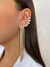 Brinco Ear Cuff Dourado Franja