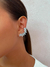 Brinco Ear Cuff Design Folhas Cristal Níquel - comprar online