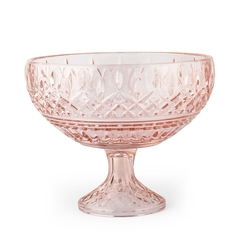 Centro de Mesa com Pé Lys Rosa - Cristal Wolff - comprar online