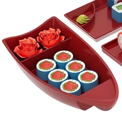 Kit para Sushi Vermelho - 6 Peças - Design Gallery Santos 