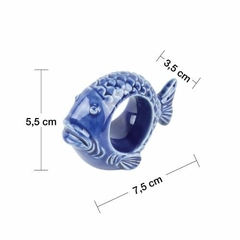 Cj. Anéis para Guardanapo Peixes Ocean Azul - 4 peças - comprar online