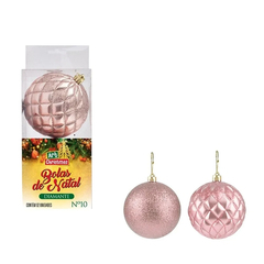 Bolas de Natal Diamante Rose n°10 - 2 unidades