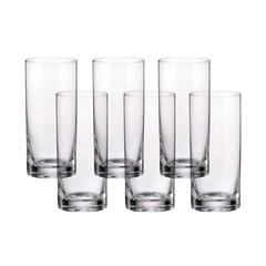 Jogo 6 Copos Long Drink Cristal Bohemia Larus - 350ml