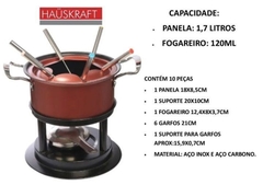 Conjunto para Fondue Viena 10 peças - Serve 6 Pessoas - comprar online