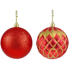 Bolas de Natal Diamante Vermelha n°10 - 2 unidades - comprar online