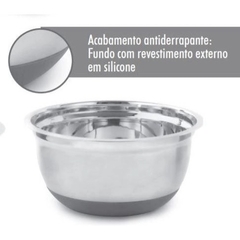 Tigela Bowl em Inox com Base em Silicone - 21cm - comprar online